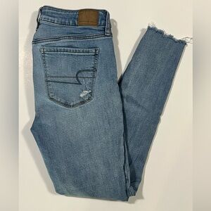 American Eagle Outfitters Light Blue Ankle Jeans